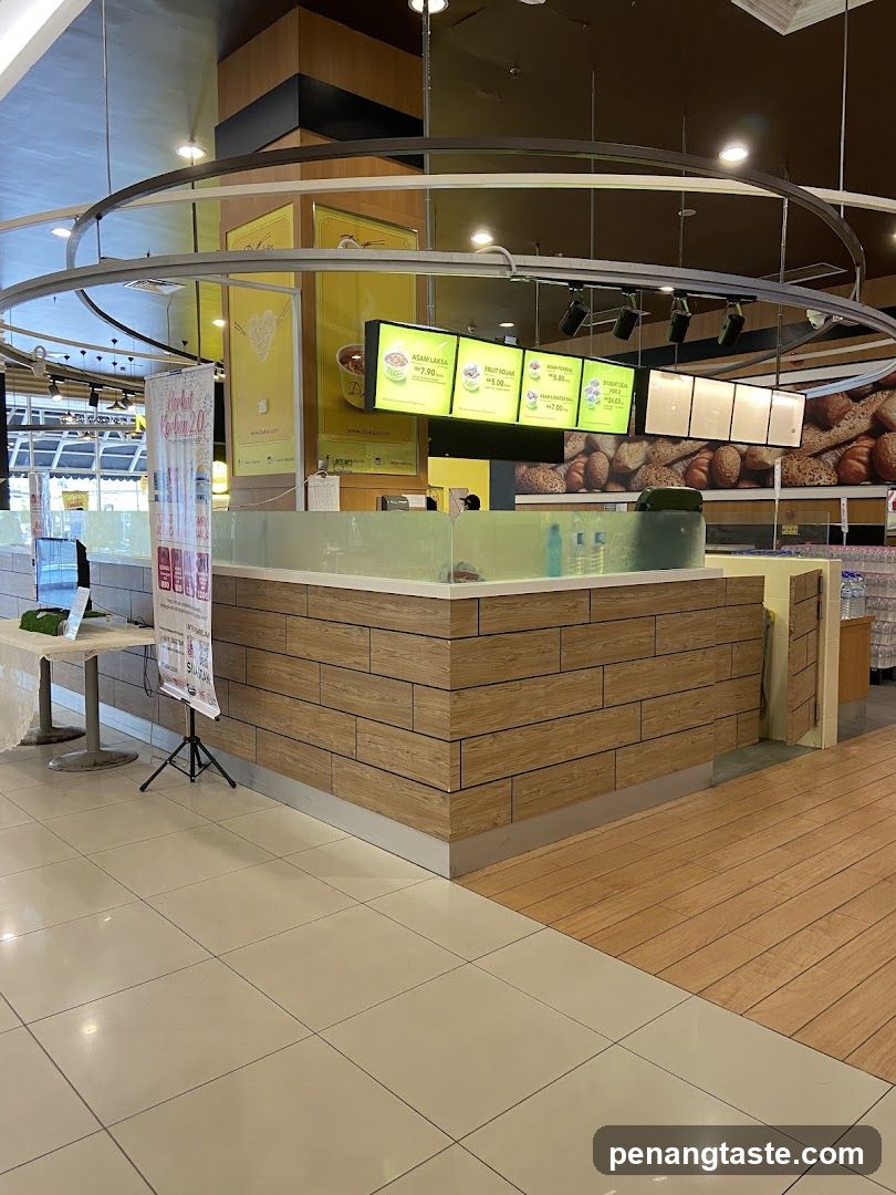 Food court counter interior