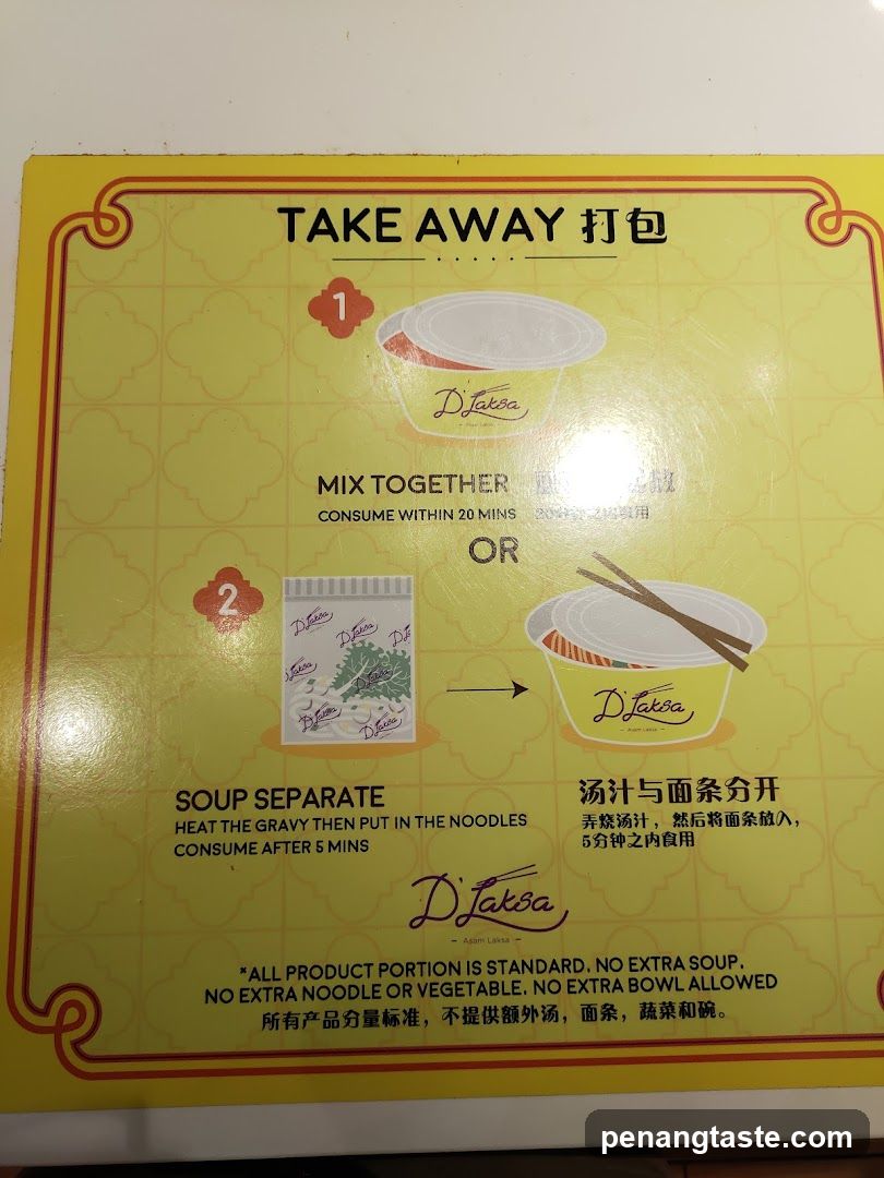 Take Away Instructions Board