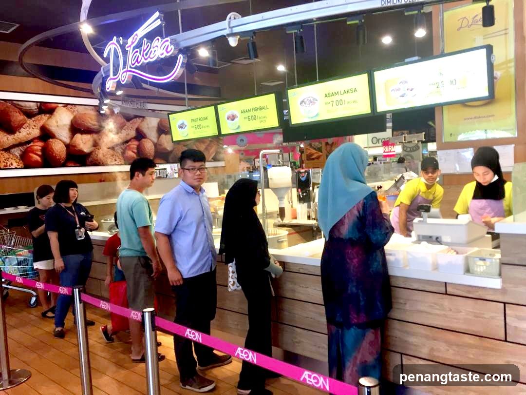 D'Laksa Food Counter Inside Aeon Mall