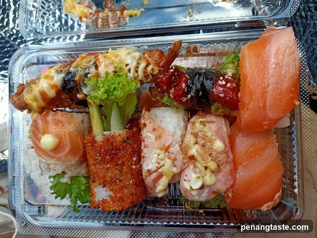 Sushi Platter in Takeout Container