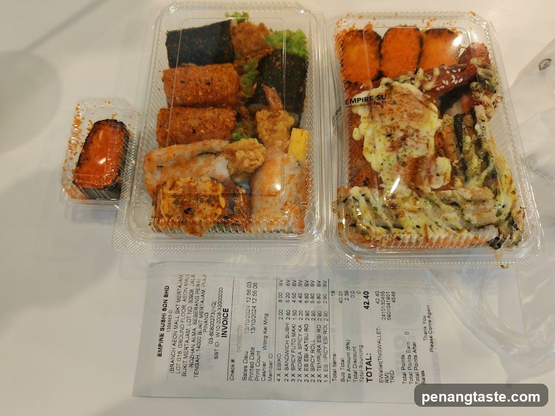 Sushi Meal Order from Empire Sushi