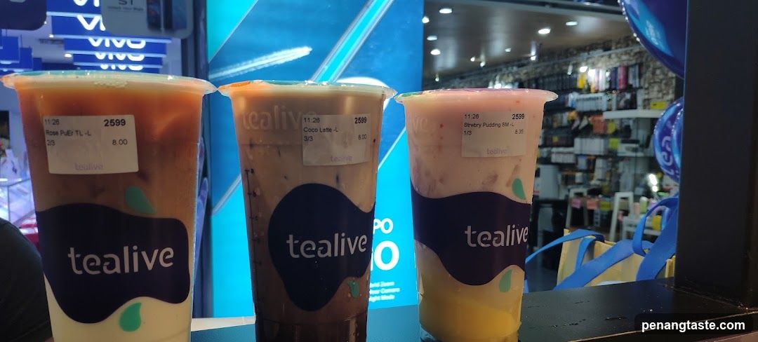 Tealive beverages displayed indoors