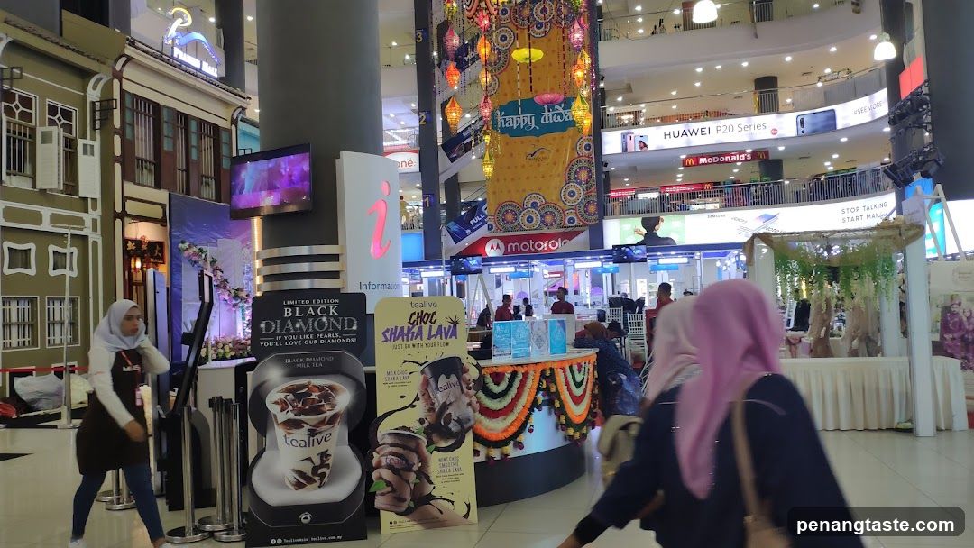 Shopping Mall Interior with Promotional Displays