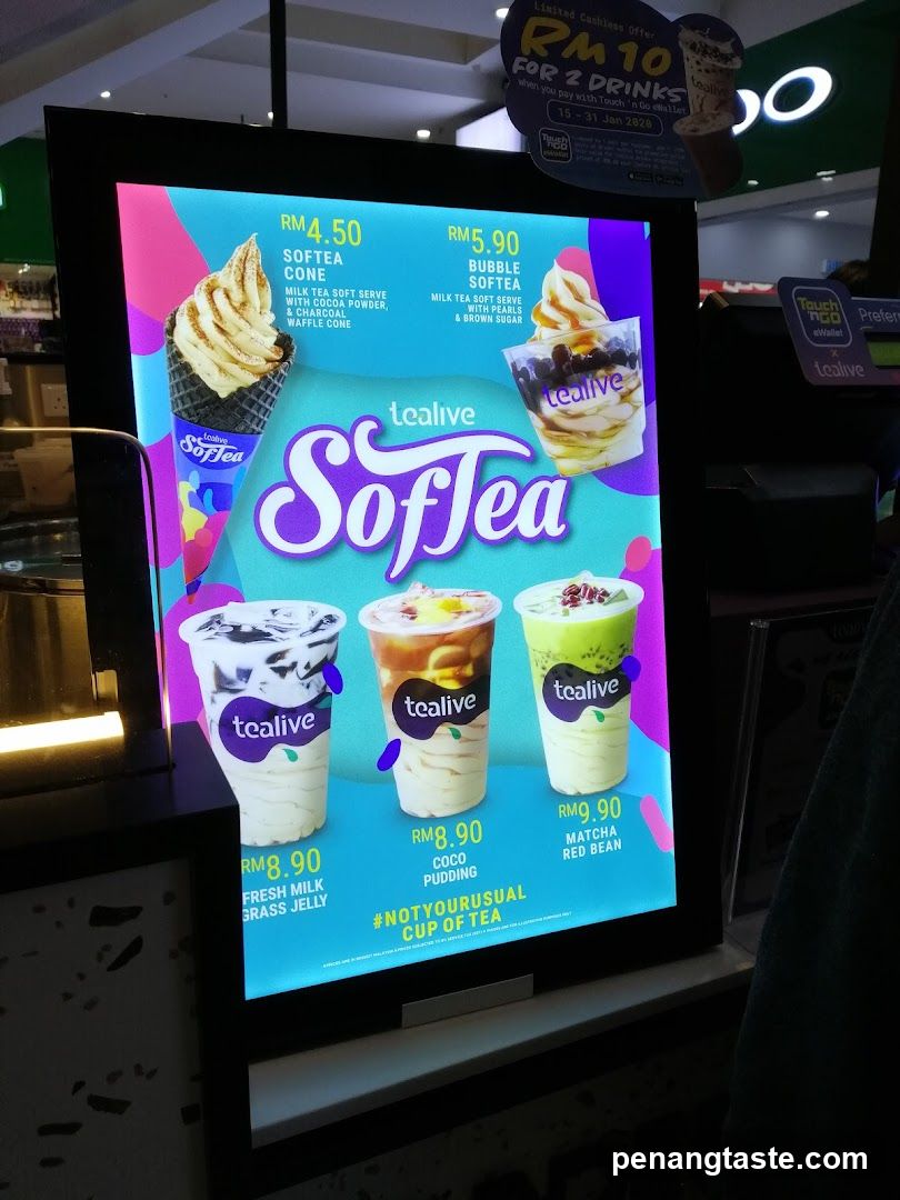 Tealive SoftTea Menu Board