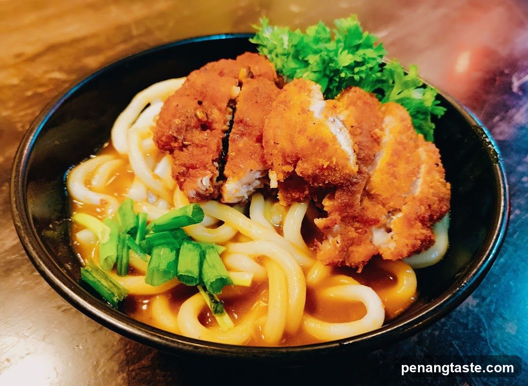 Udon Noodle Bowl with Fried Chicken
