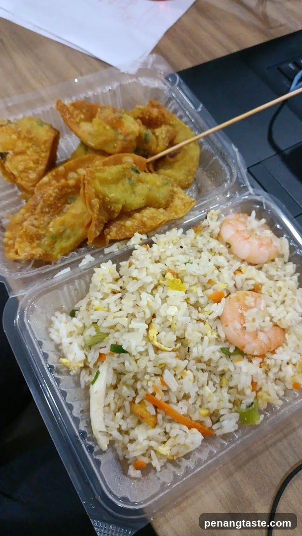 Food in takeout containers