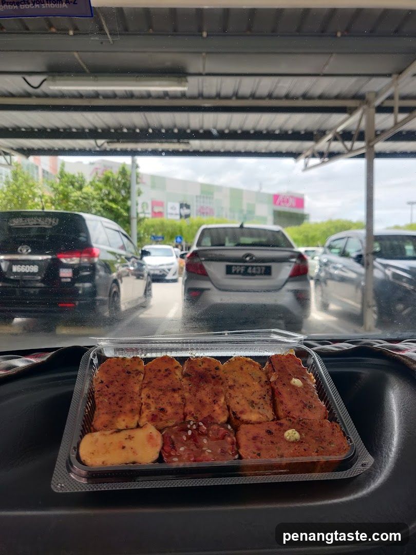 Car interior with food tray