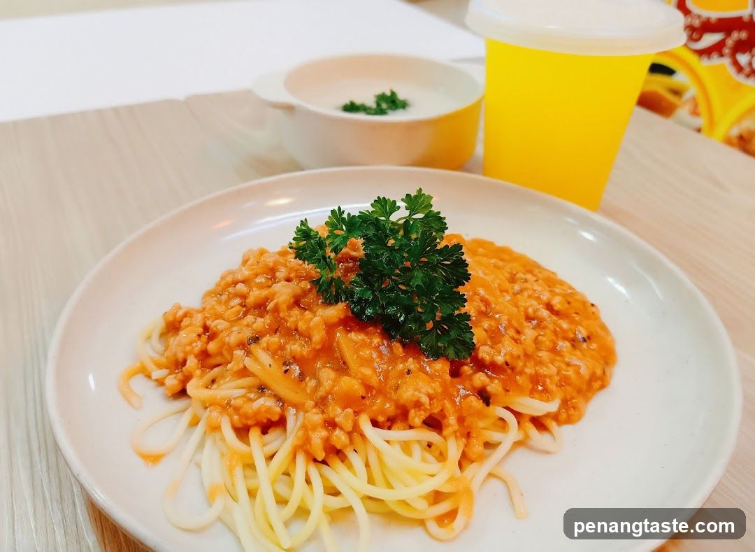 Spaghetti Dish with Garnish