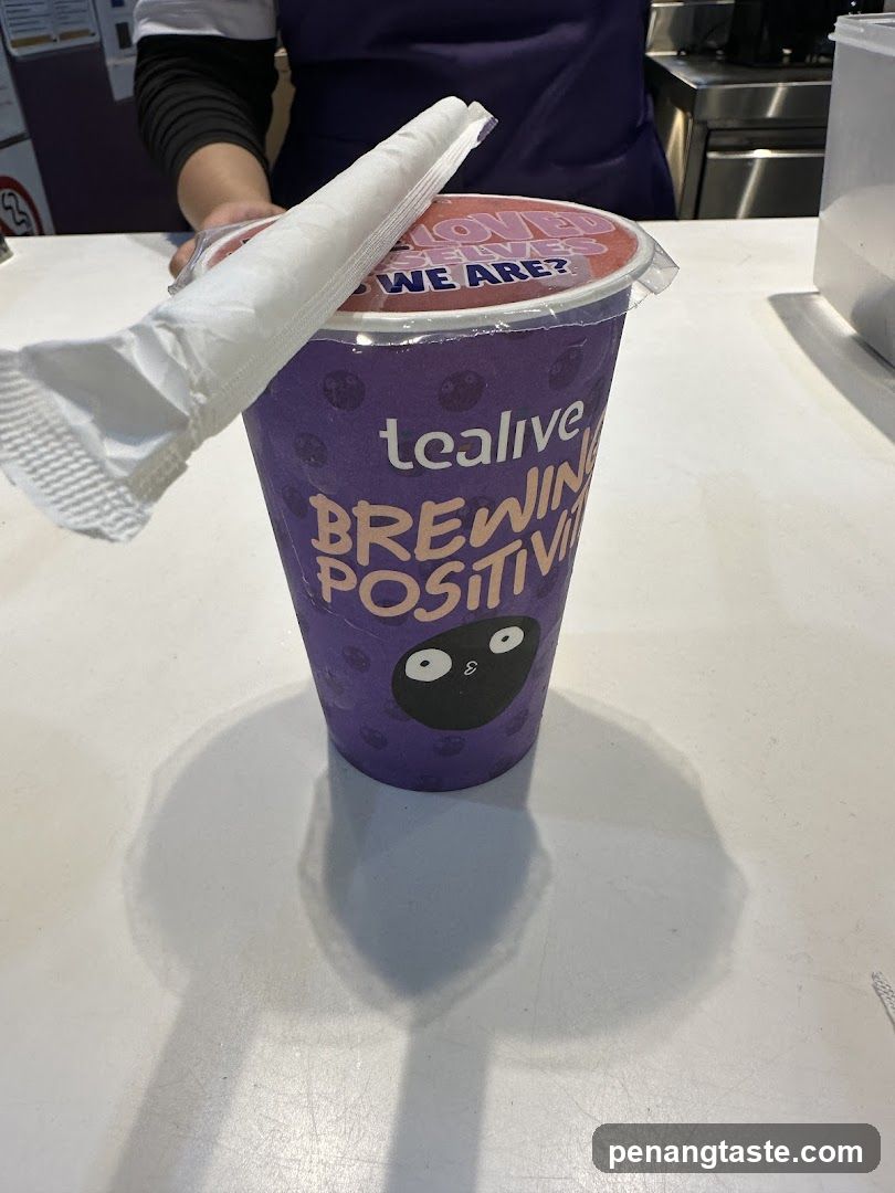 Tealive Cup on Counter
