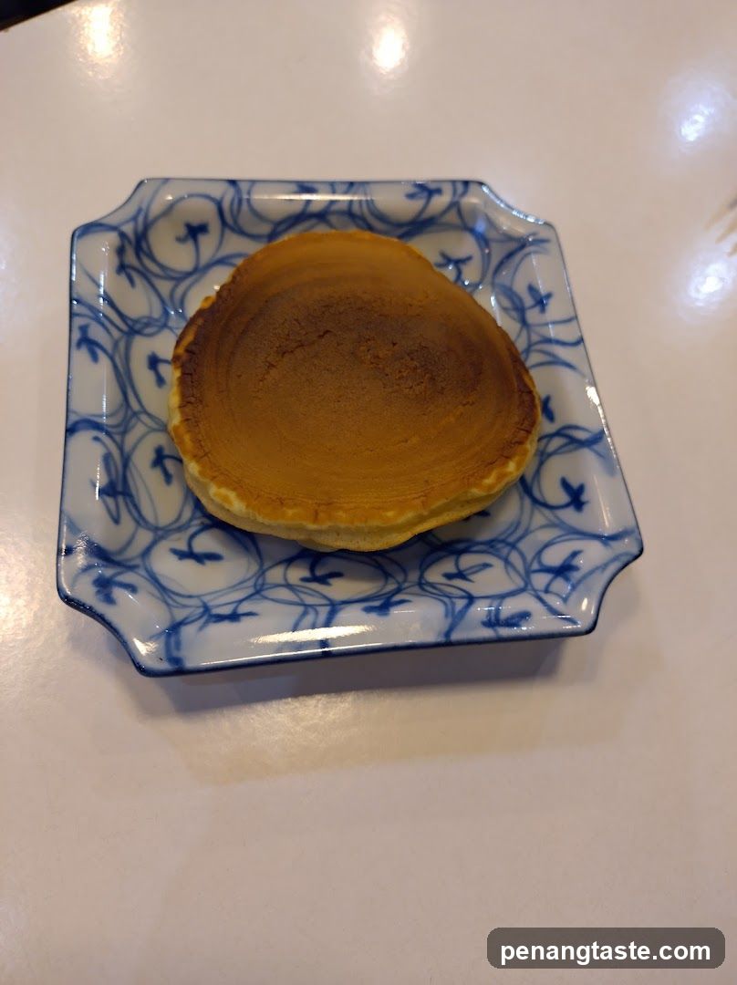 Pancake on decorative plate