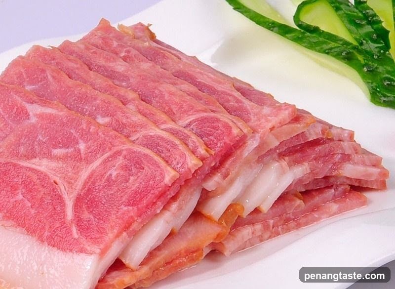 Raw Meat Slices on Plate