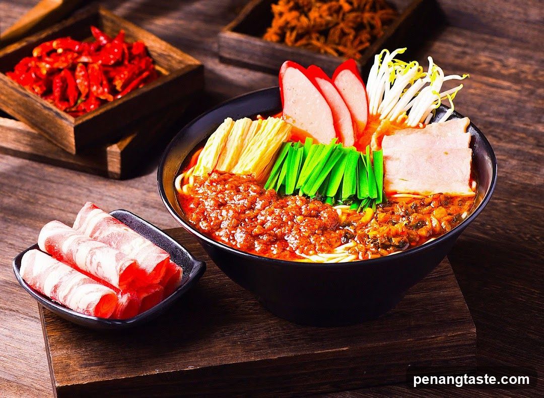 Spicy Noodle Bowl with Side Dishes