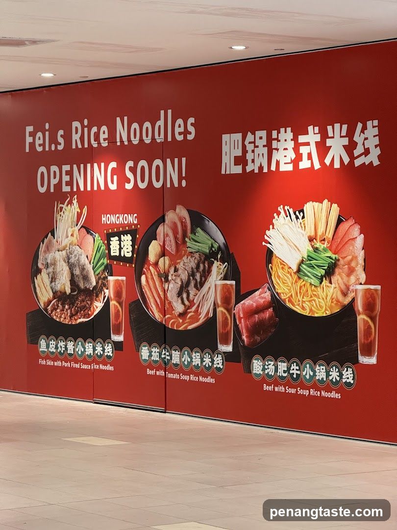 Fei.s Rice Noodles Opening Soon Advertisement