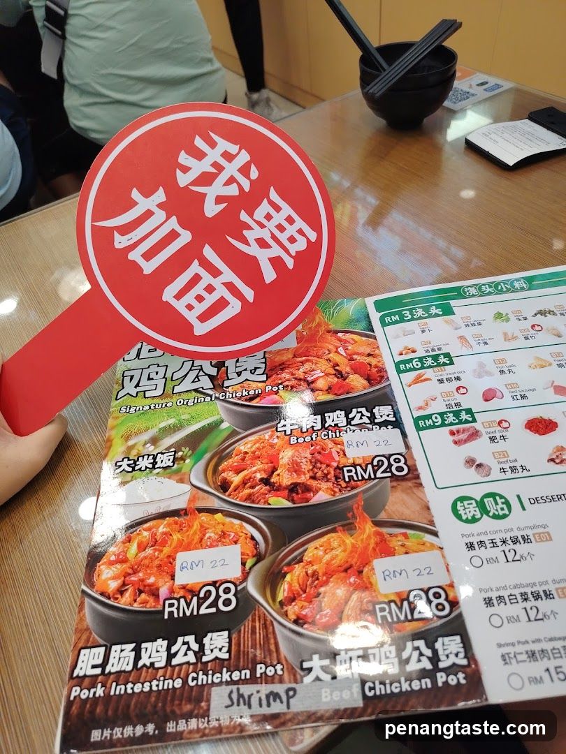 Tabletop with Menu and Sign