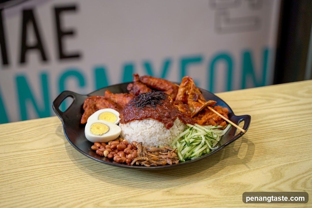 Food dish on wooden table