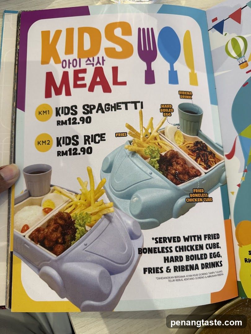 Kids Meal Menu