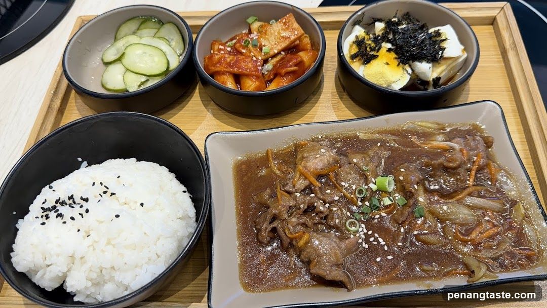 Food Plate on Wooden Tray