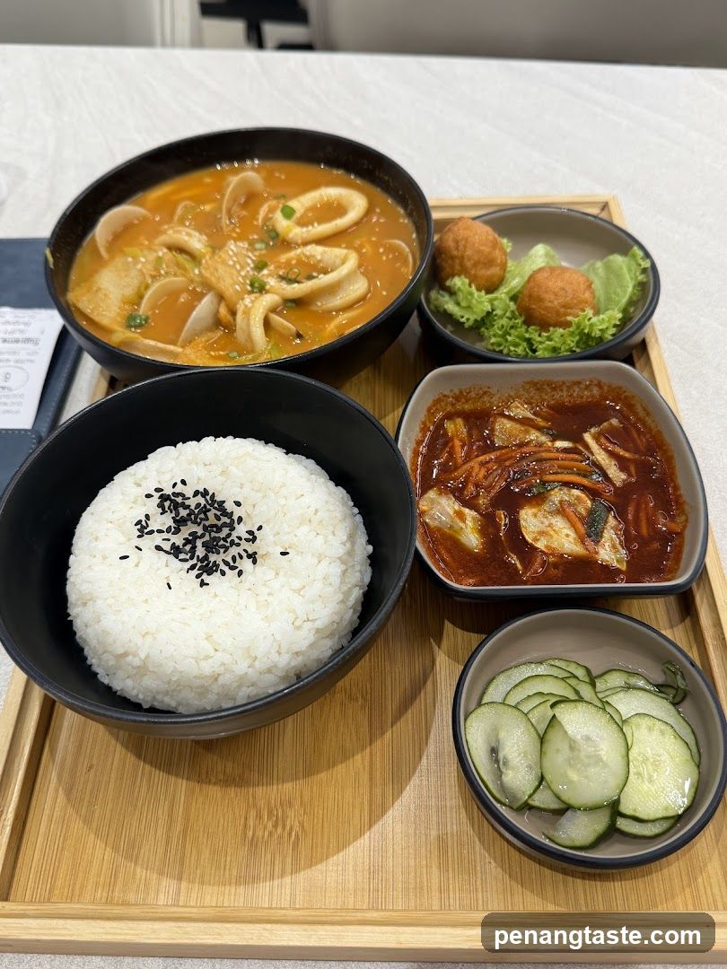 Food Presentation on Wooden Tray