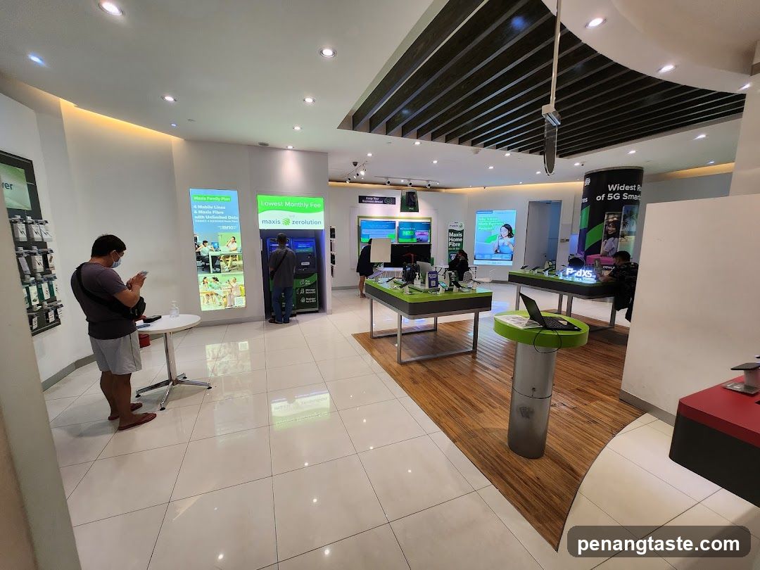 Interior of a technology retail store