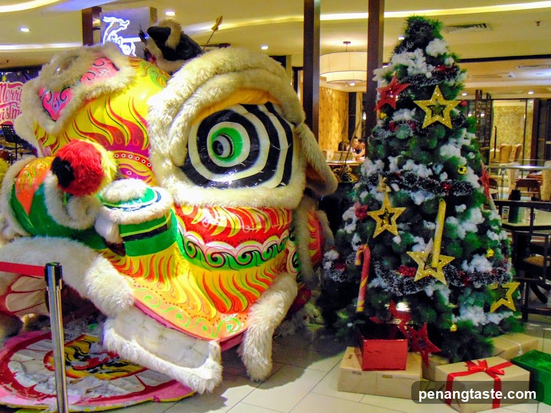 Interior Christmas and Lion Dance Display