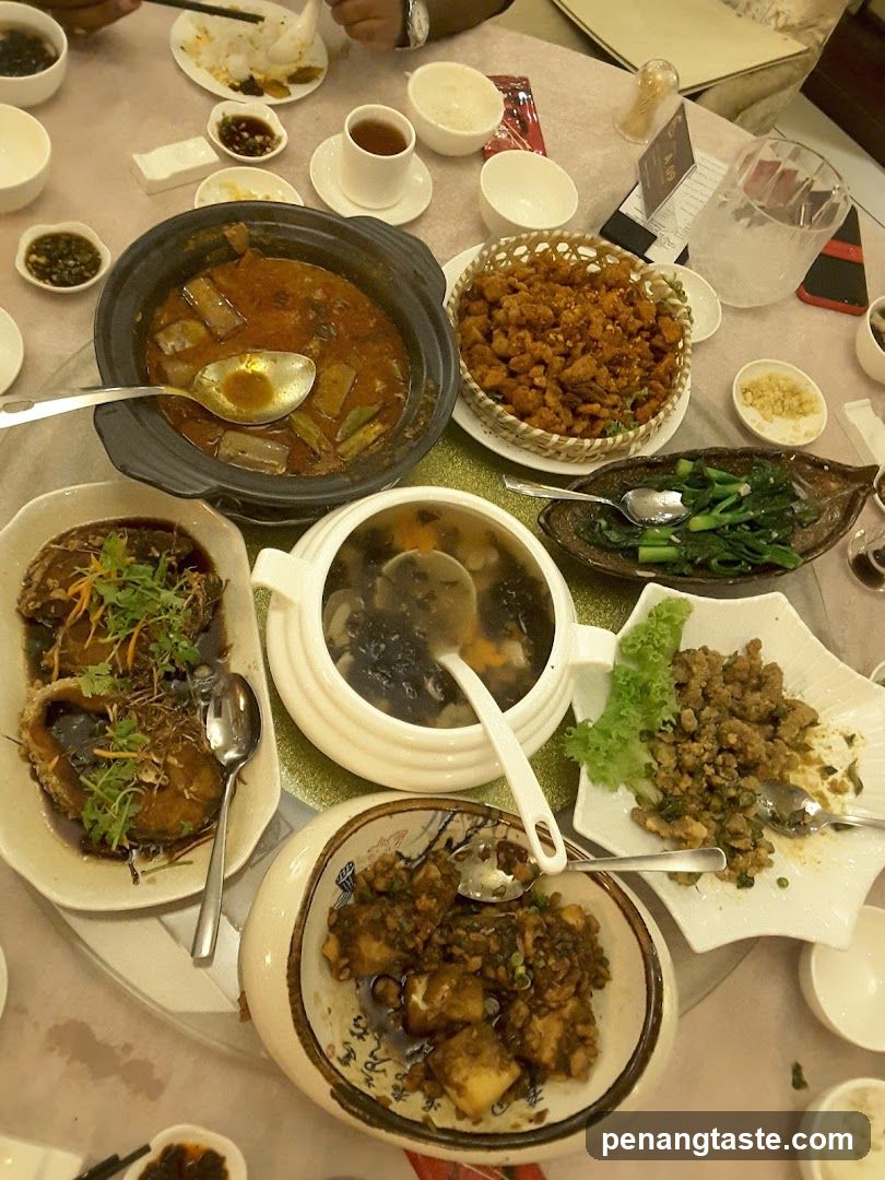 Dining Table with Chinese Cuisine