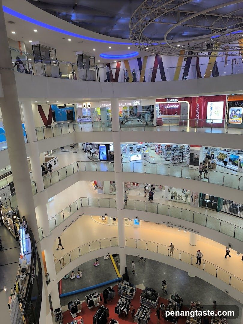 Multi-level shopping mall interior