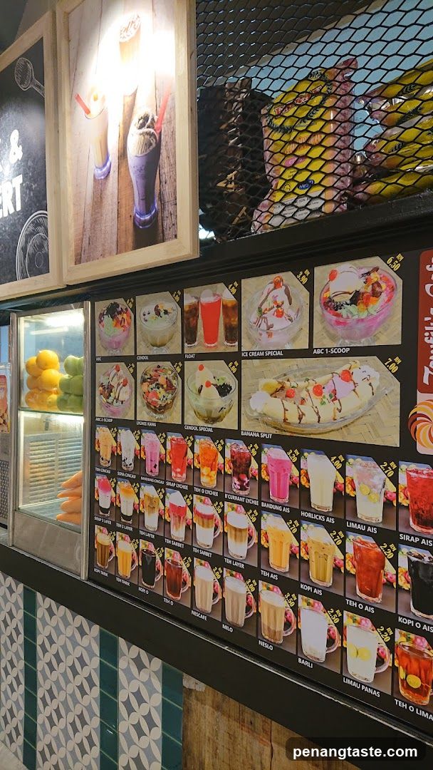 Ice Cream and Beverage Menu