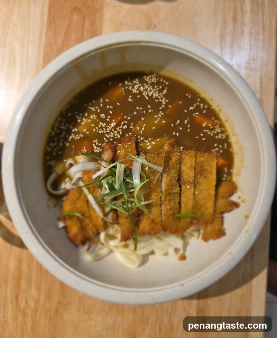 Crispy Pork Curry Noodle Bowl
