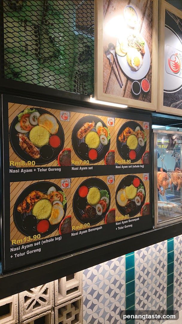 Nasi Ayam Menu Board