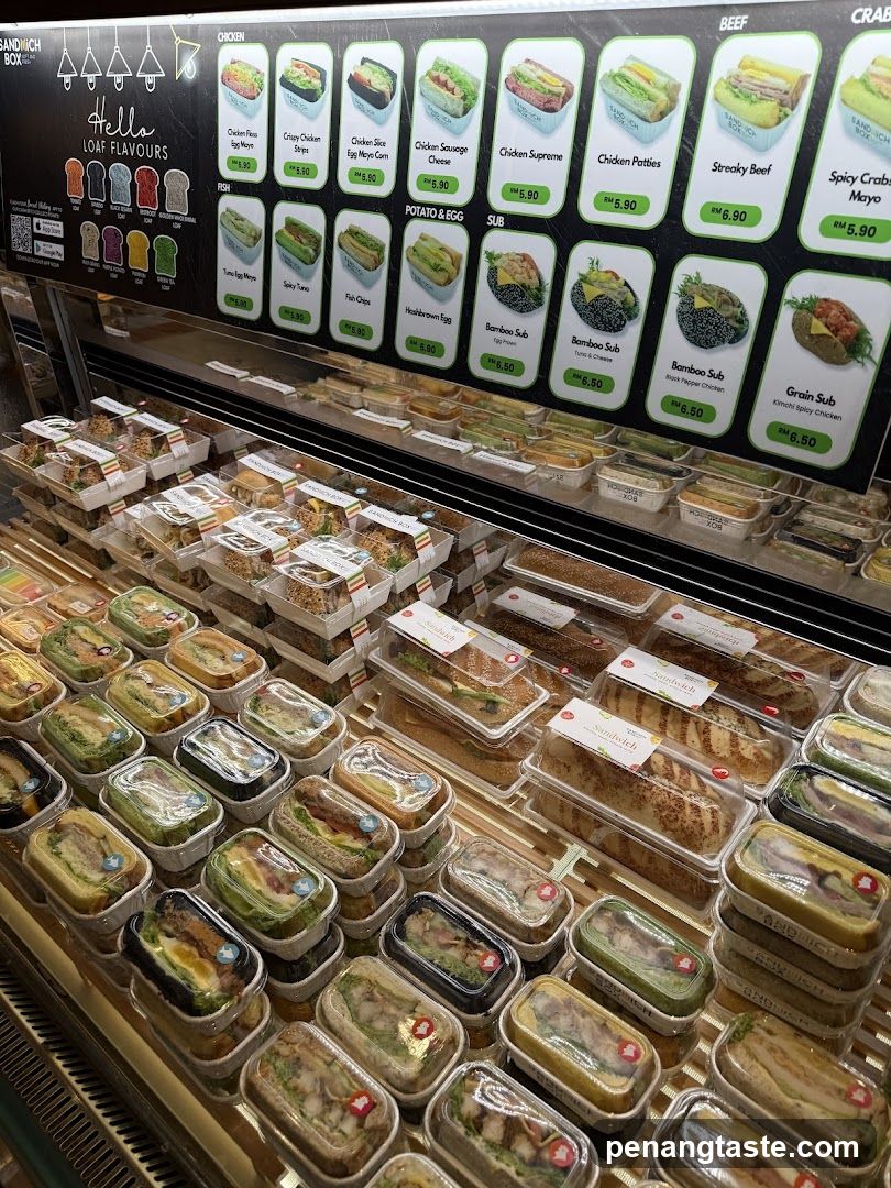 Sandwich display in store