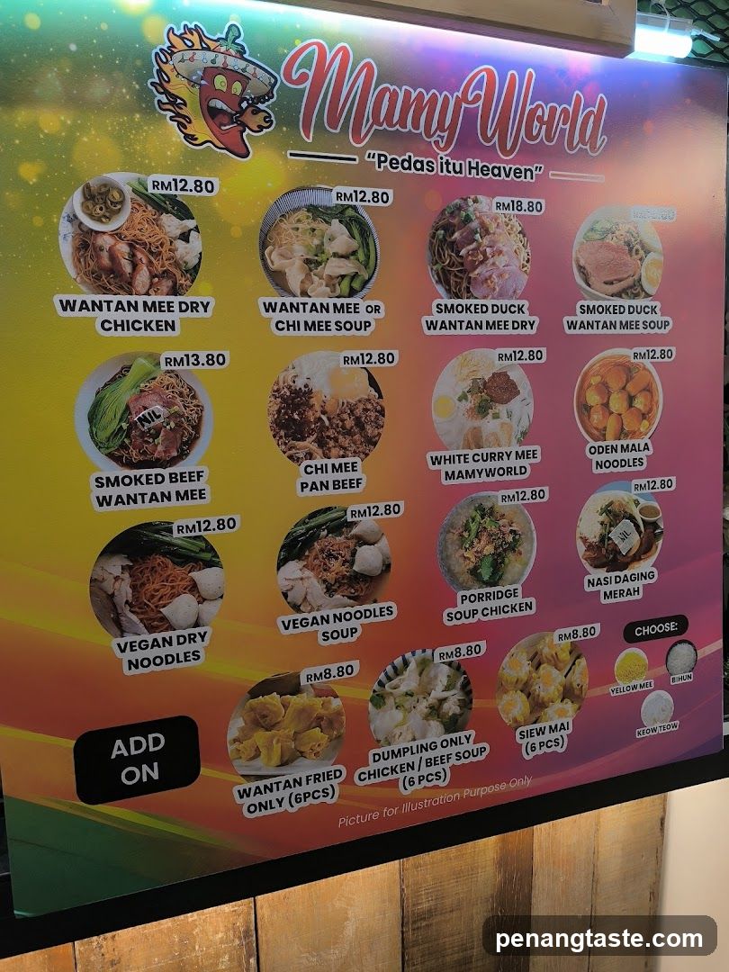 MamyWorld Menu Board