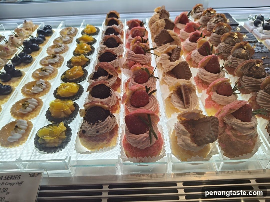 Display of Pastries in Showcase