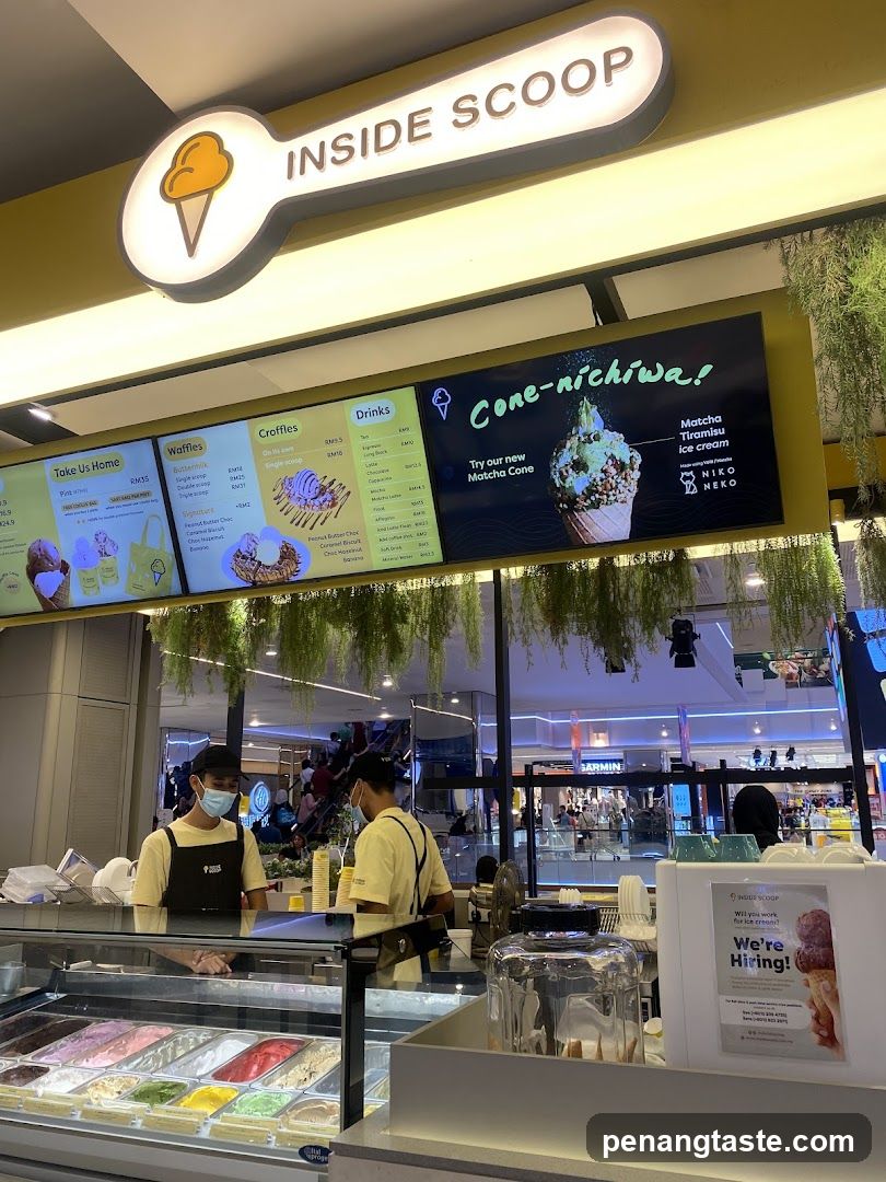 Inside Scoop Ice Cream Shop Interior