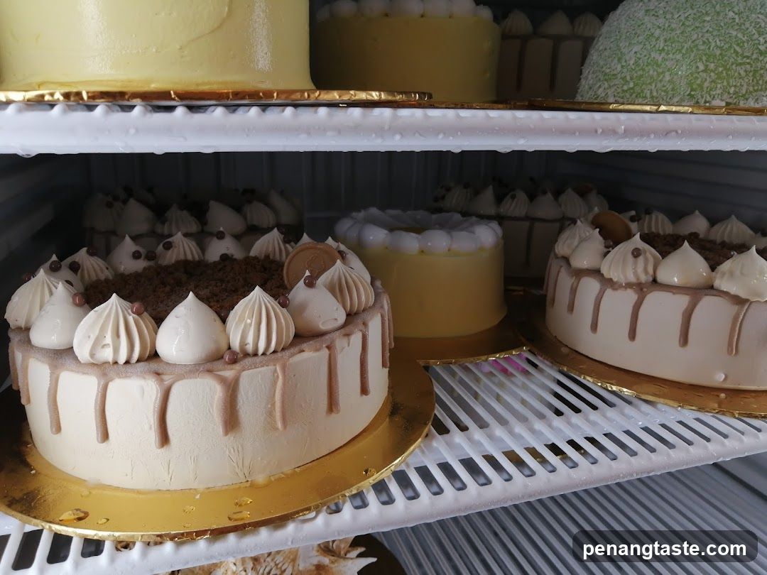Cake Display in Refrigerated Case