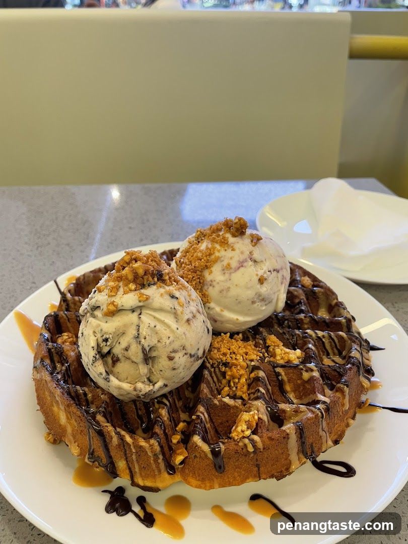 Waffle with Ice Cream