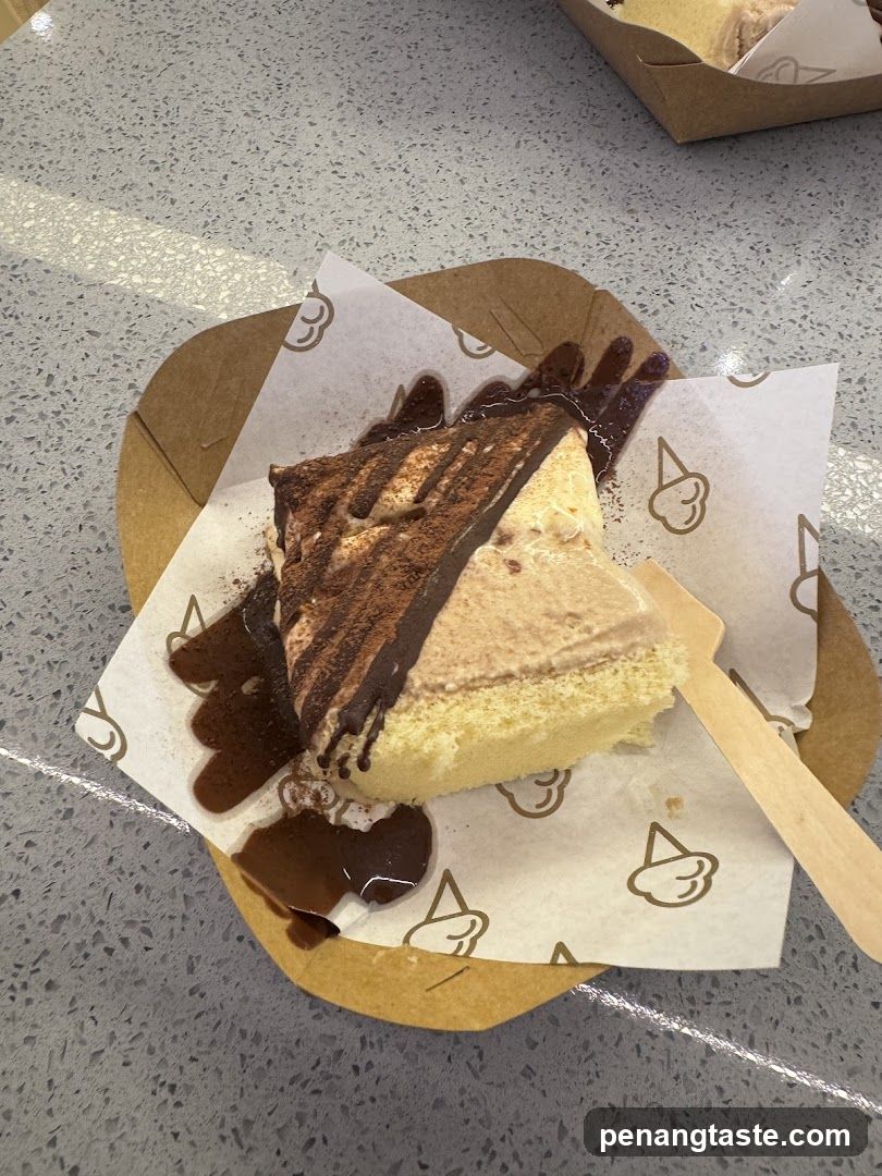 Cake Slice on Paper Wrapper