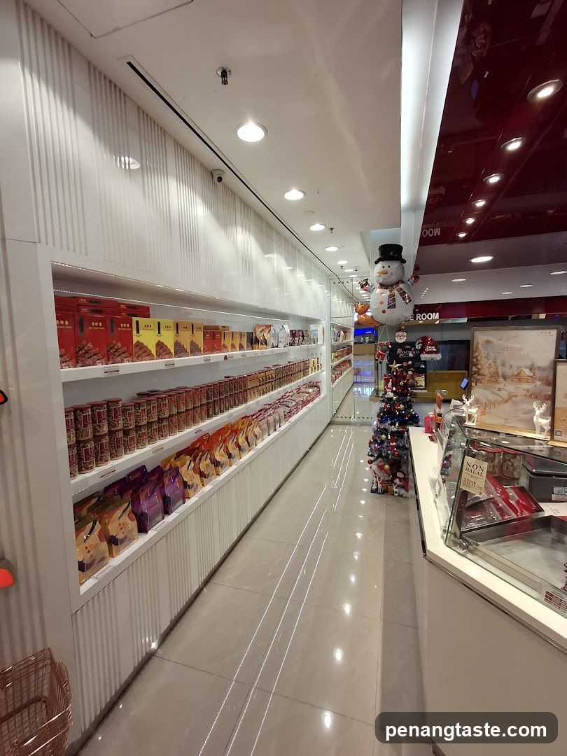 Store Interior with Christmas Decorations