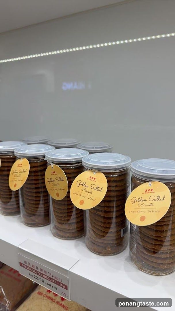 Golden Salted Biscuits Display