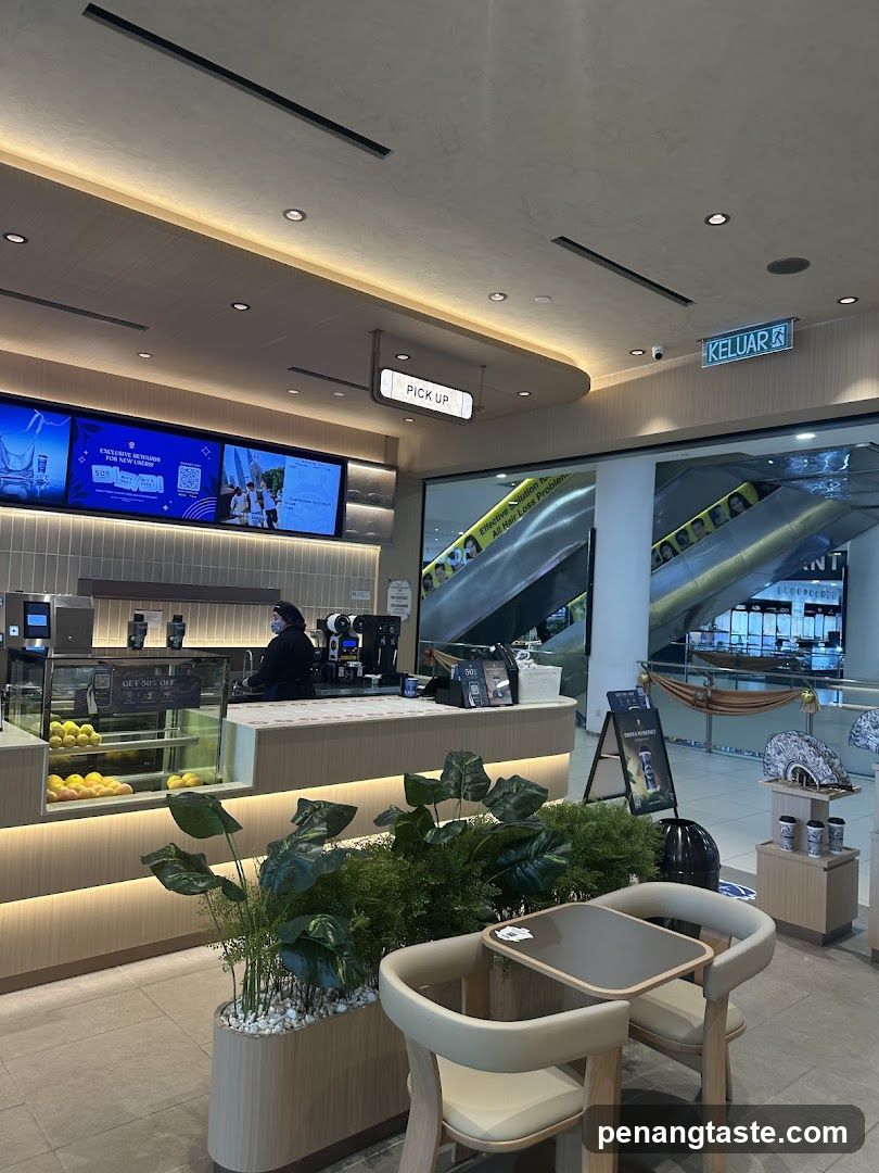 Interior of a modern café or beverage outlet