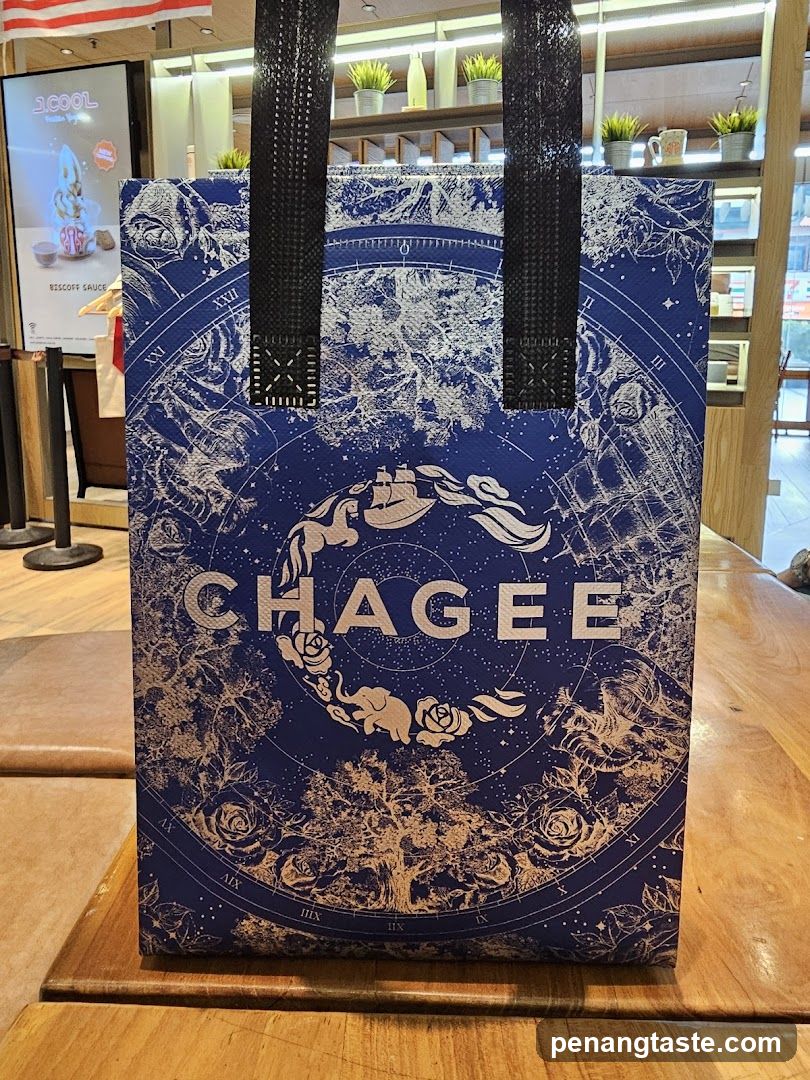 Chagee branded tote bag