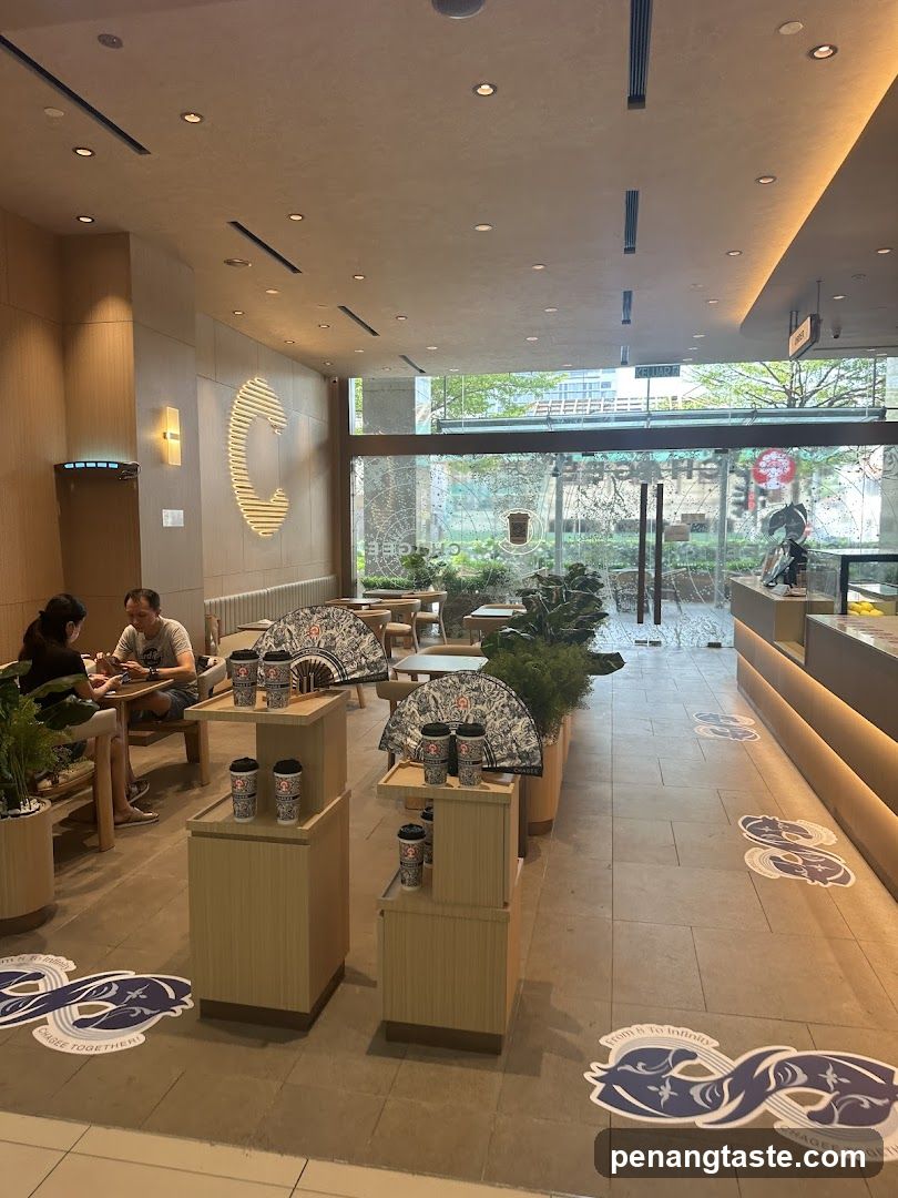 Interior of a modern café