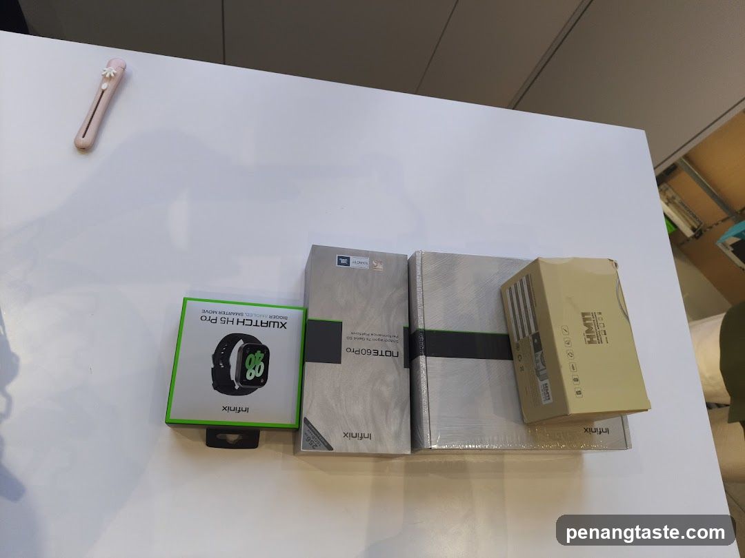 Table with Product Boxes