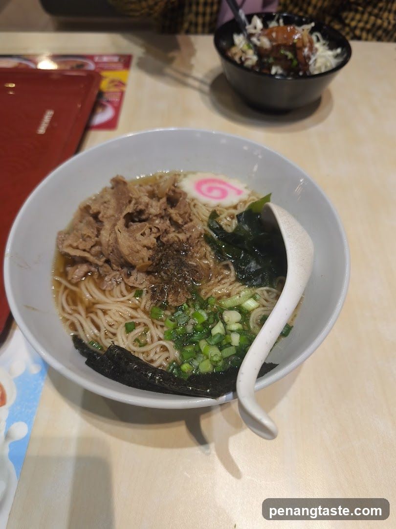Ramen bowl on table