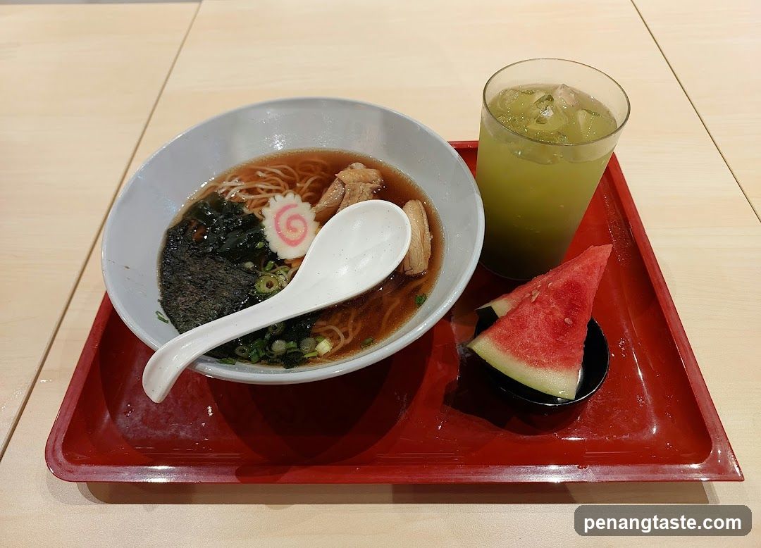 Lunch Set on Red Tray