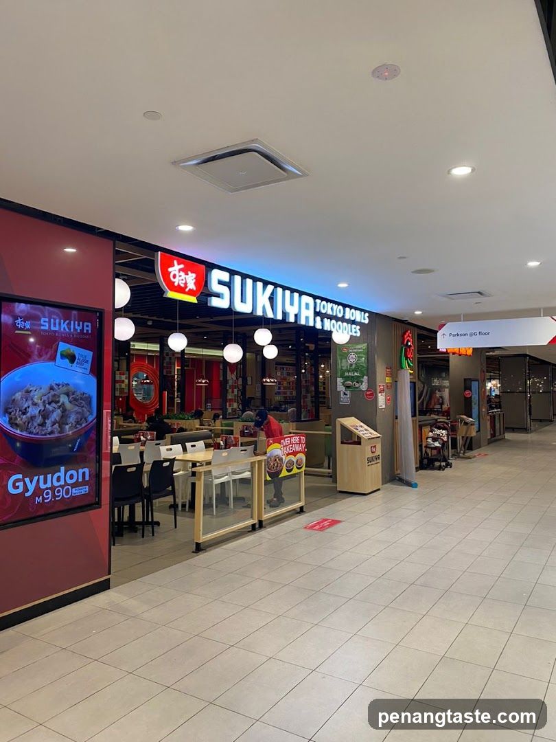 SUKIYA Tokyo Bowls & Noodles storefront interior