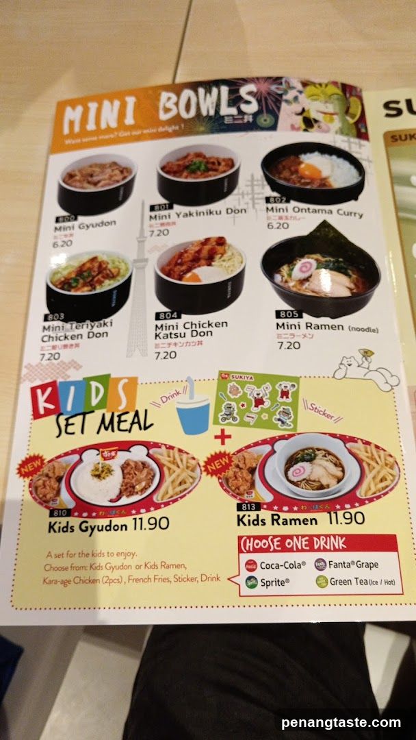 Mini Bowls and Kids Set Meal Menu