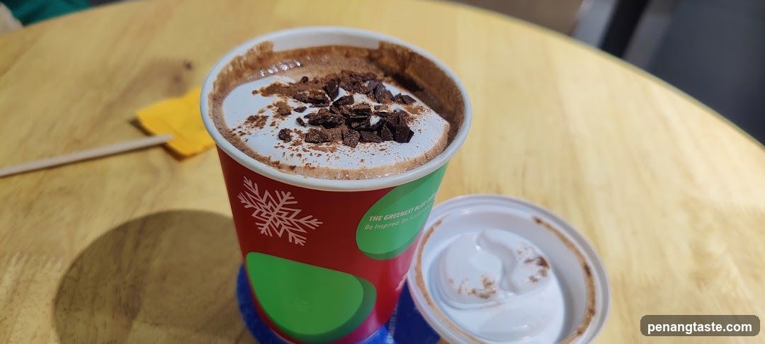 Hot Chocolate Cup on Wooden Table