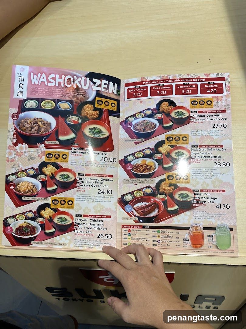 Washoku Zen Menu
