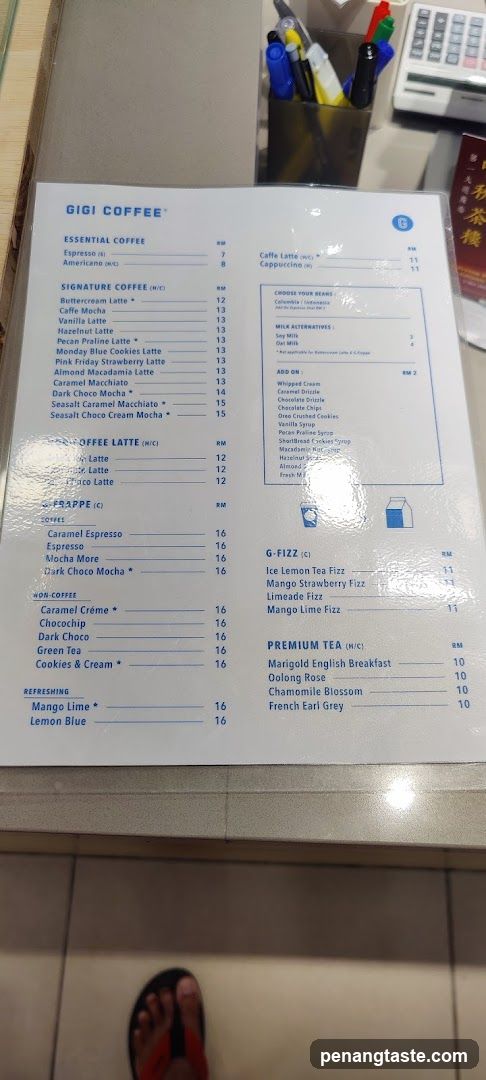 GIGI COFFEE Menu