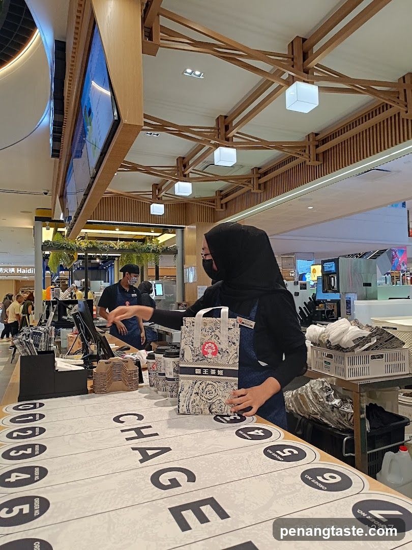 Interior of a food court or café